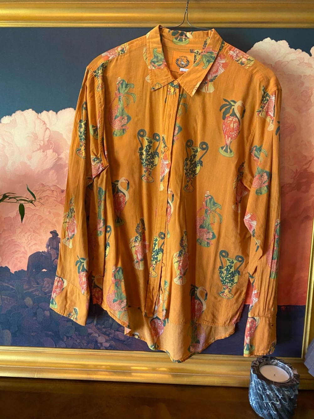 Coniglio Palm Beach Cotton Gauze Button Down